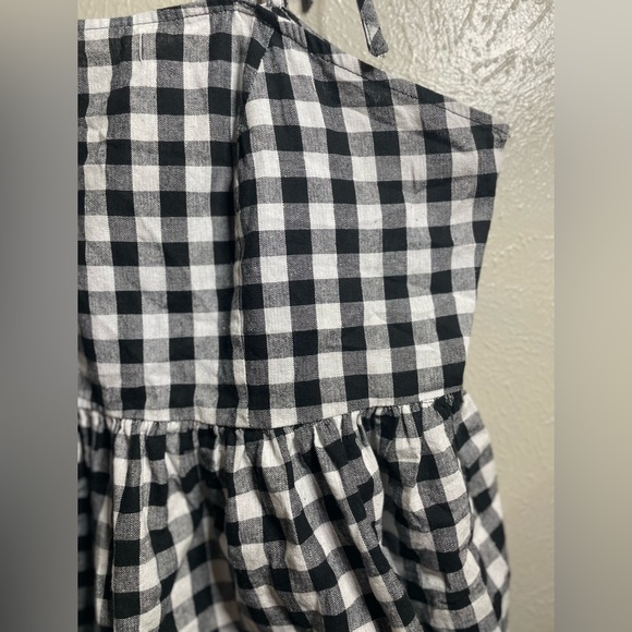 Shein Curve Black and White Checker print top - Picture 2 of 4